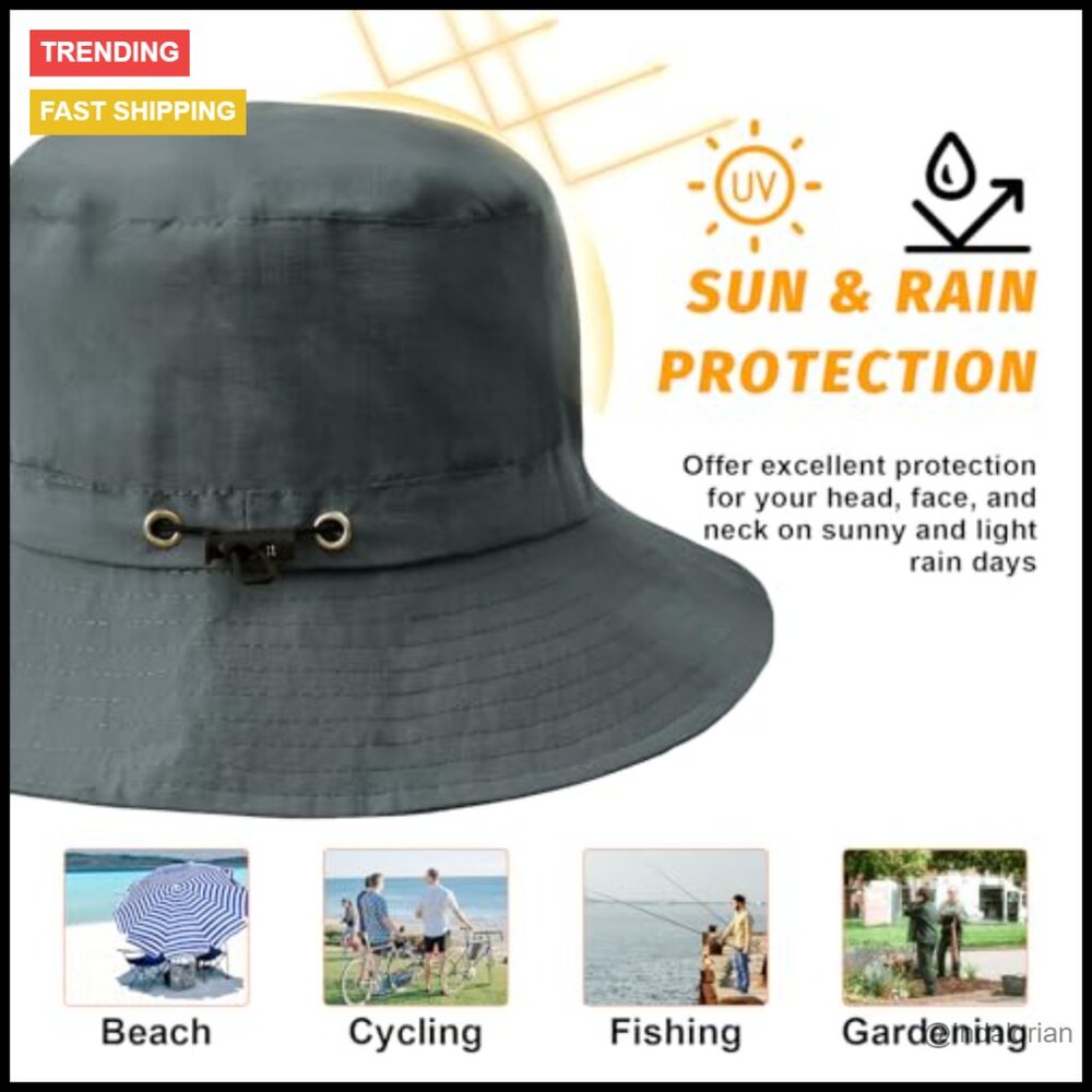 Packable Waterproof Bucket Hat Lightweight Uv Pro… - image 5